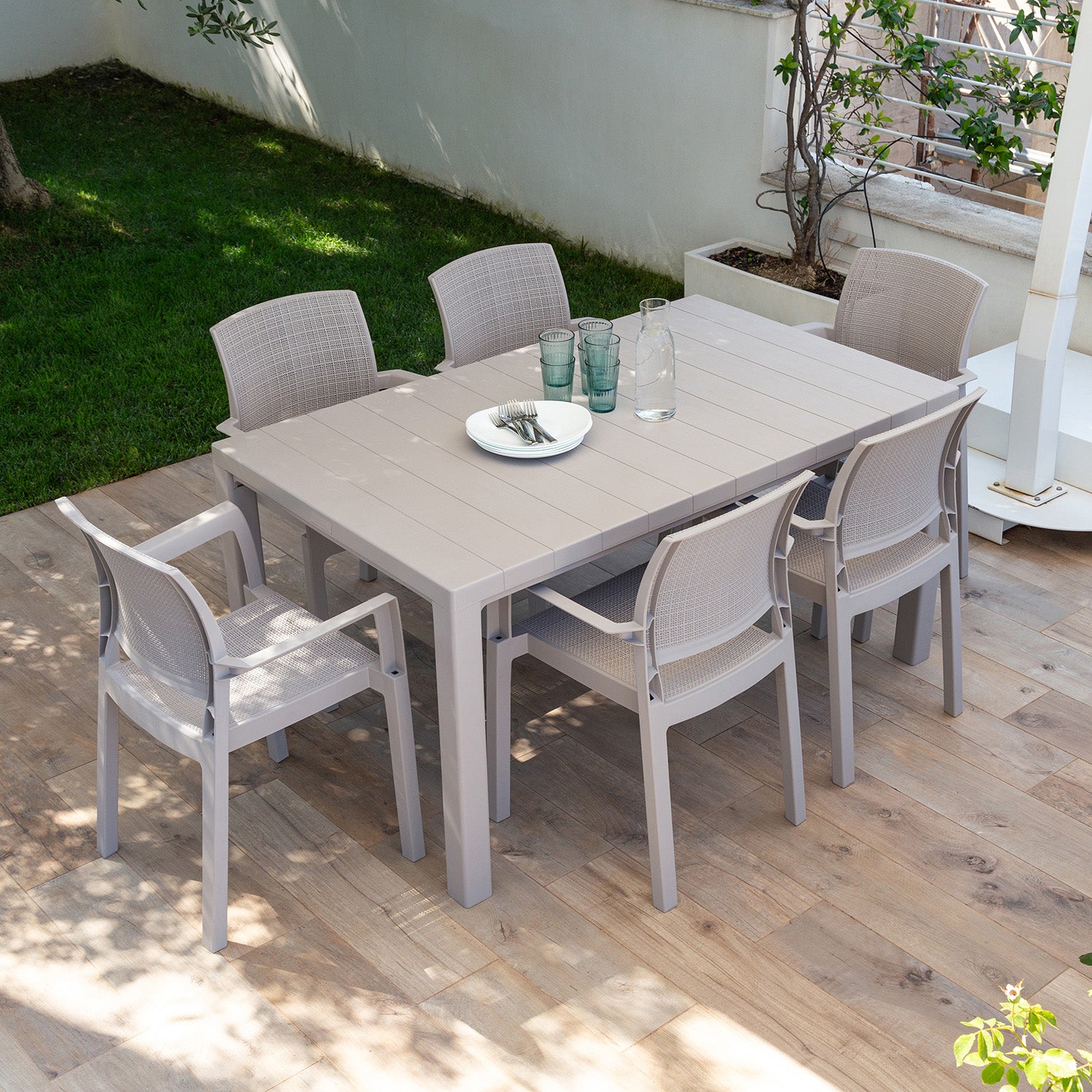 TOOMAX - Tavolo da giardino Davide Grigio Tortora - h74x147x88 cm